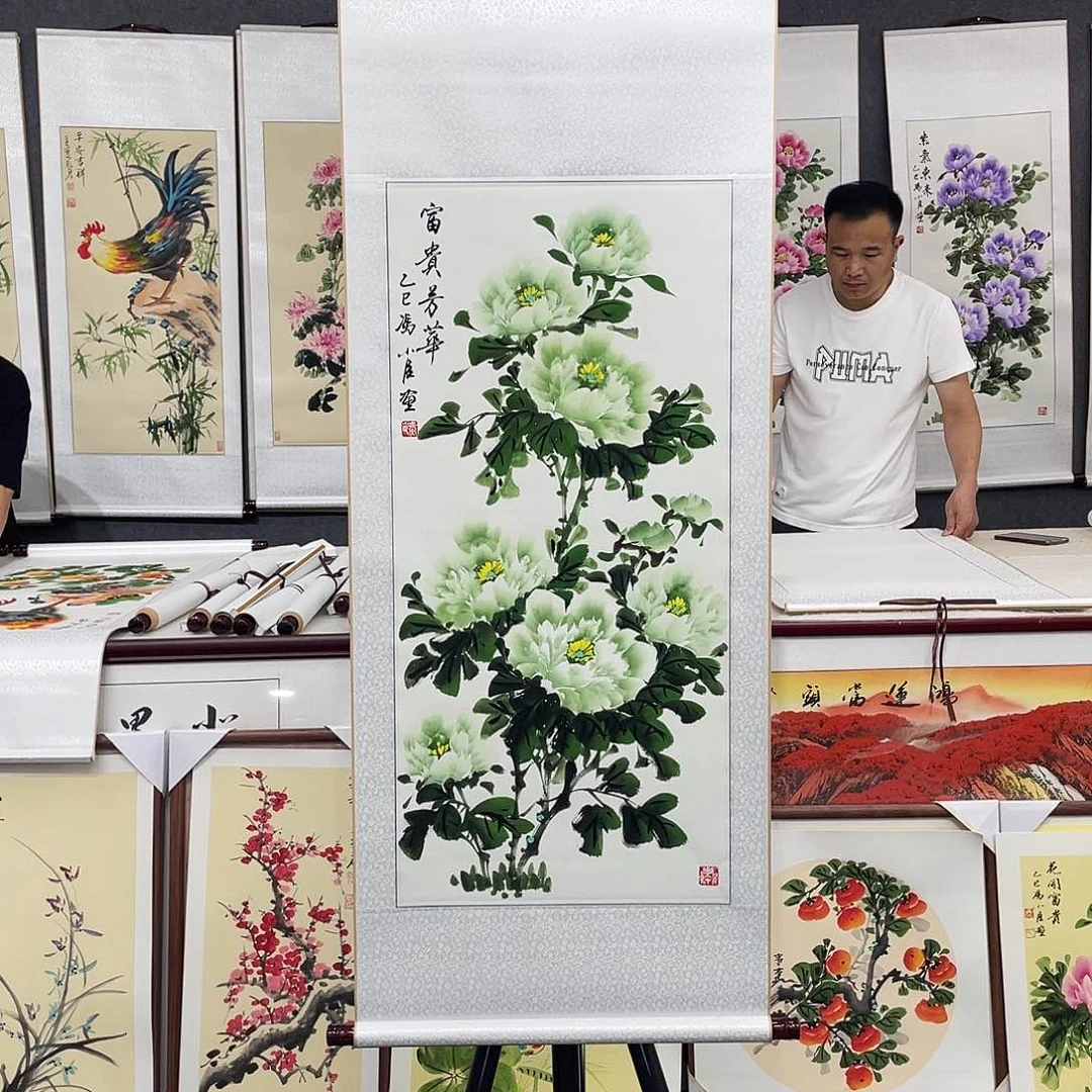 国画手绘手写作品