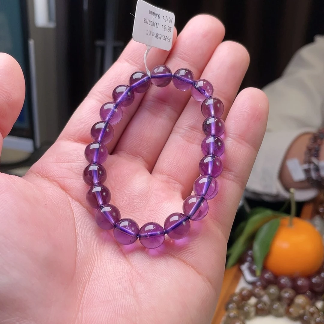 水晶手串未镶嵌乌拉圭紫水晶9mm