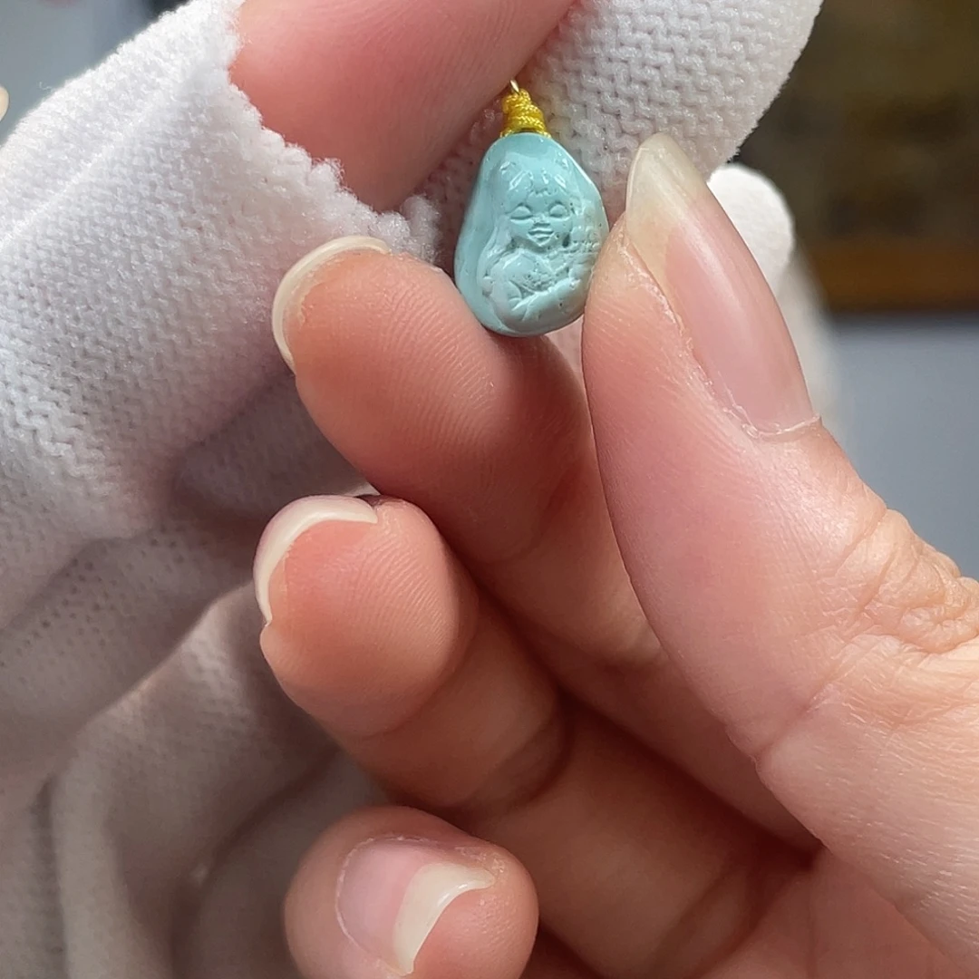 绿松石未镶嵌挂件