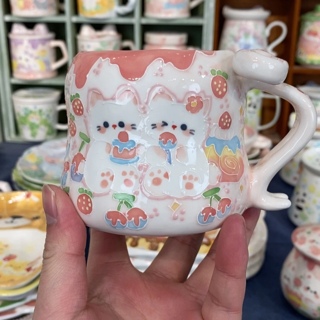 瓷片小猫马克杯福利