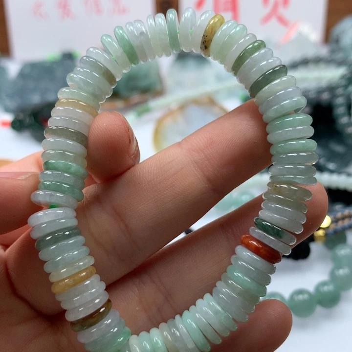 翡翠颈饰未镶嵌保真天然A货翡翠