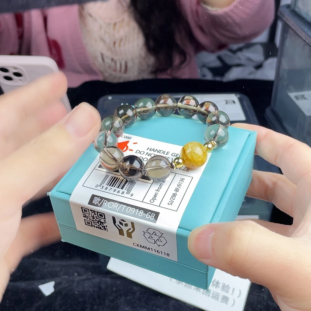 手串银S925镀金镶嵌水晶