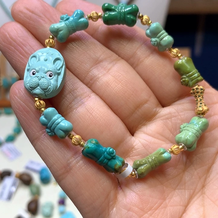 绿松石18K金镶嵌单圈