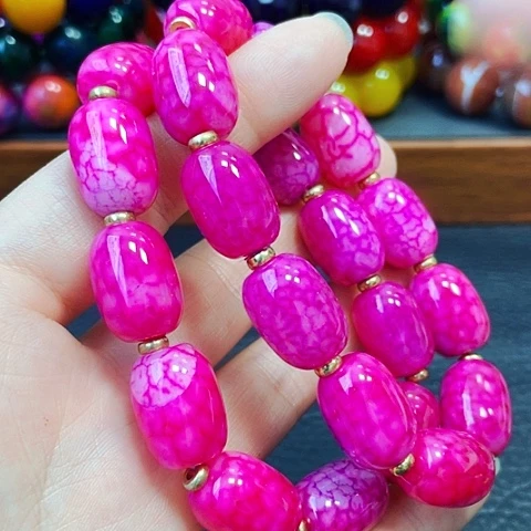 玛瑙/玉髓手链未镶嵌龙鳞凤血1318