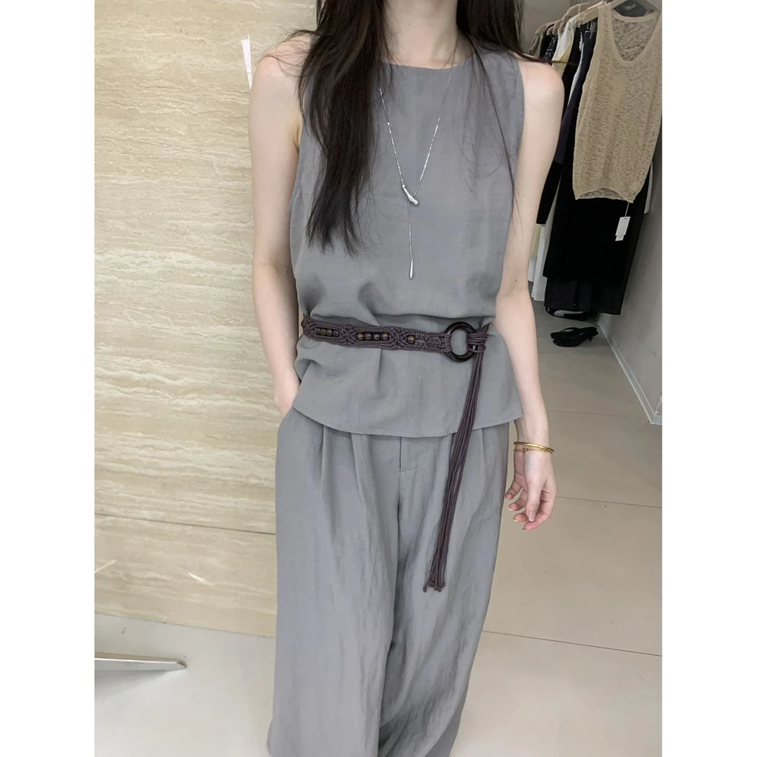 W2066#BLUEPOPS#好喜欢简单舒适的松弛感~无袖背心小衫上衣（福利