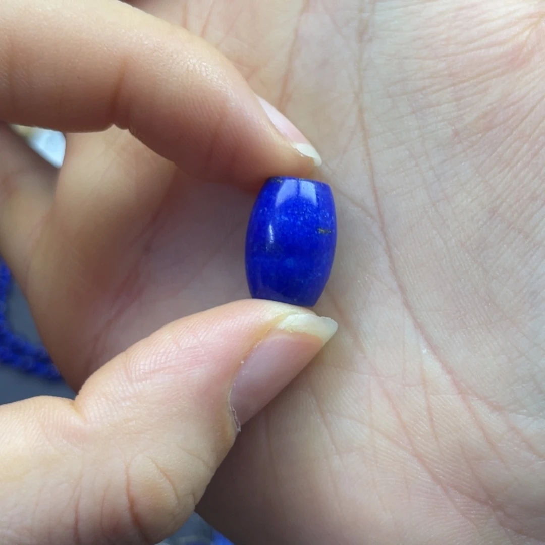 青金石未镶嵌鼓珠