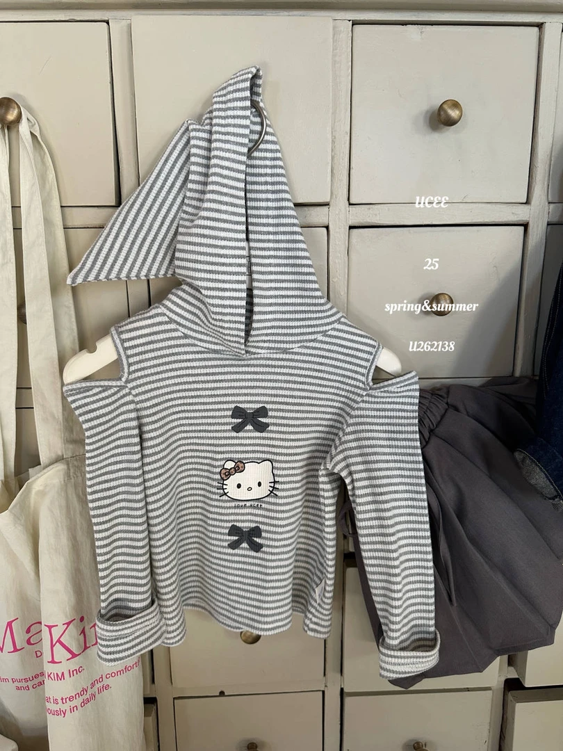 【Hao Hui】YX-女童条纹连帽打底衫-262138