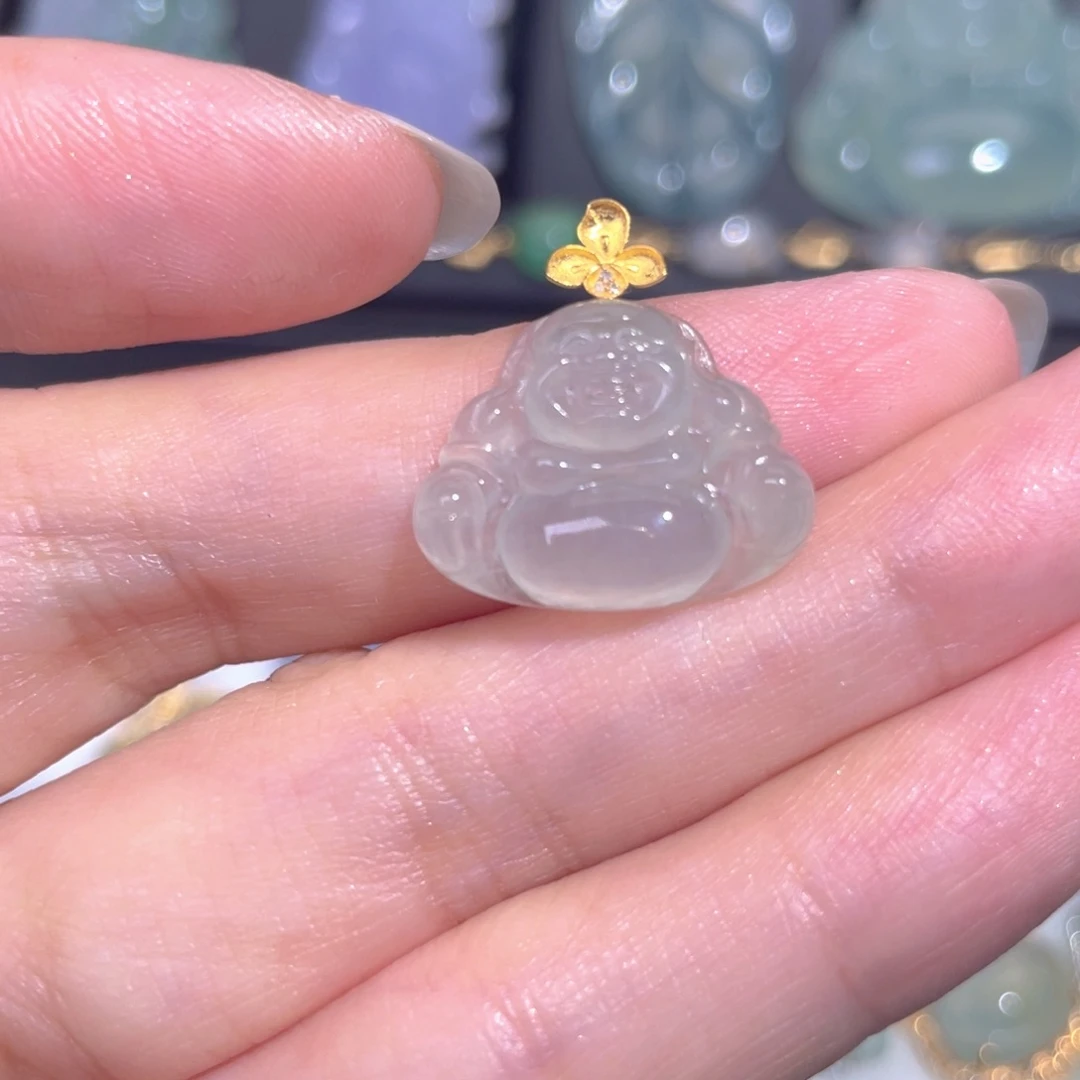颈饰18K金镶嵌翡翠翡翠