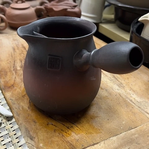 微瑕，明火，烧水壶700毫升黑泥
