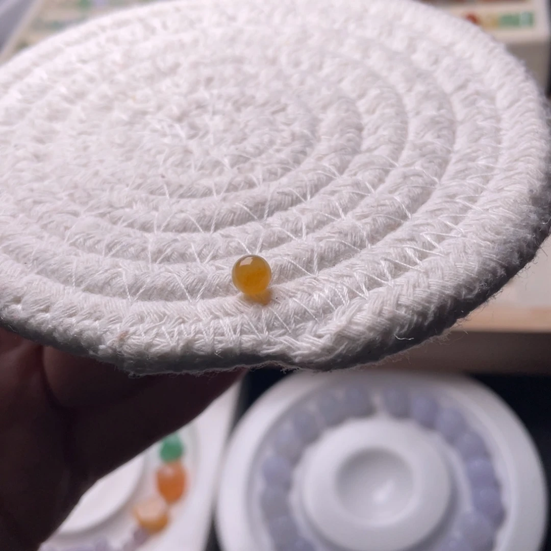 未镶嵌手链翡翠卡5.5黄珠