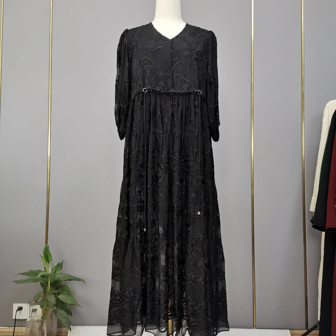 【颜颜颜高奢原品】精致优雅时尚范显年轻贵气高级原单连衣裙增靓版