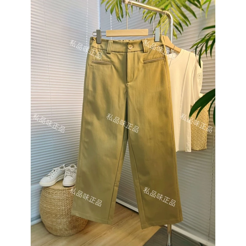 SPW私品味 2025秋季新款高腰休闲直筒长裤女  W85731