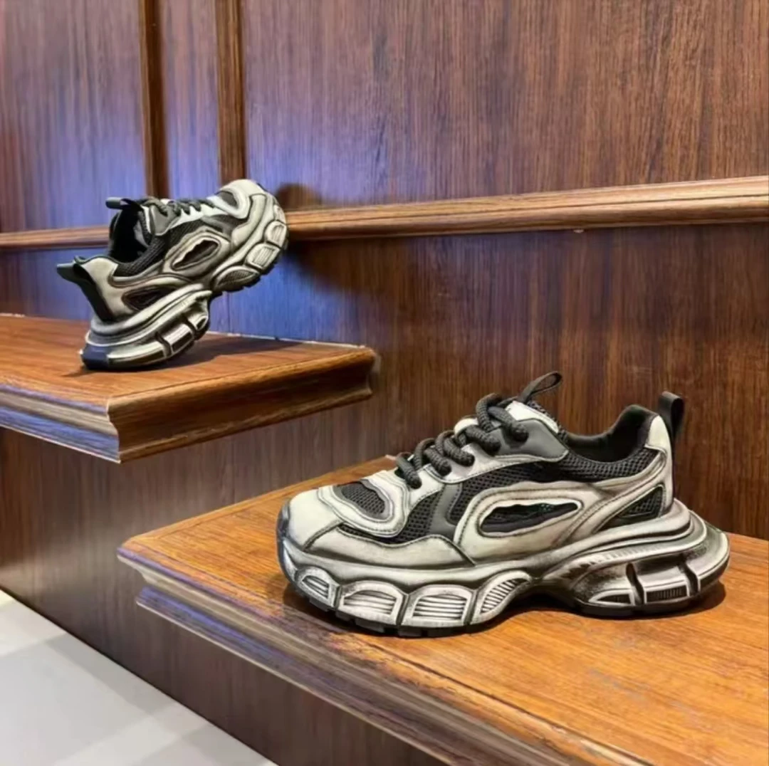 7777-58夏季时尚休闲百搭软底舒适厚底增高个性男士潮流老爹鞋