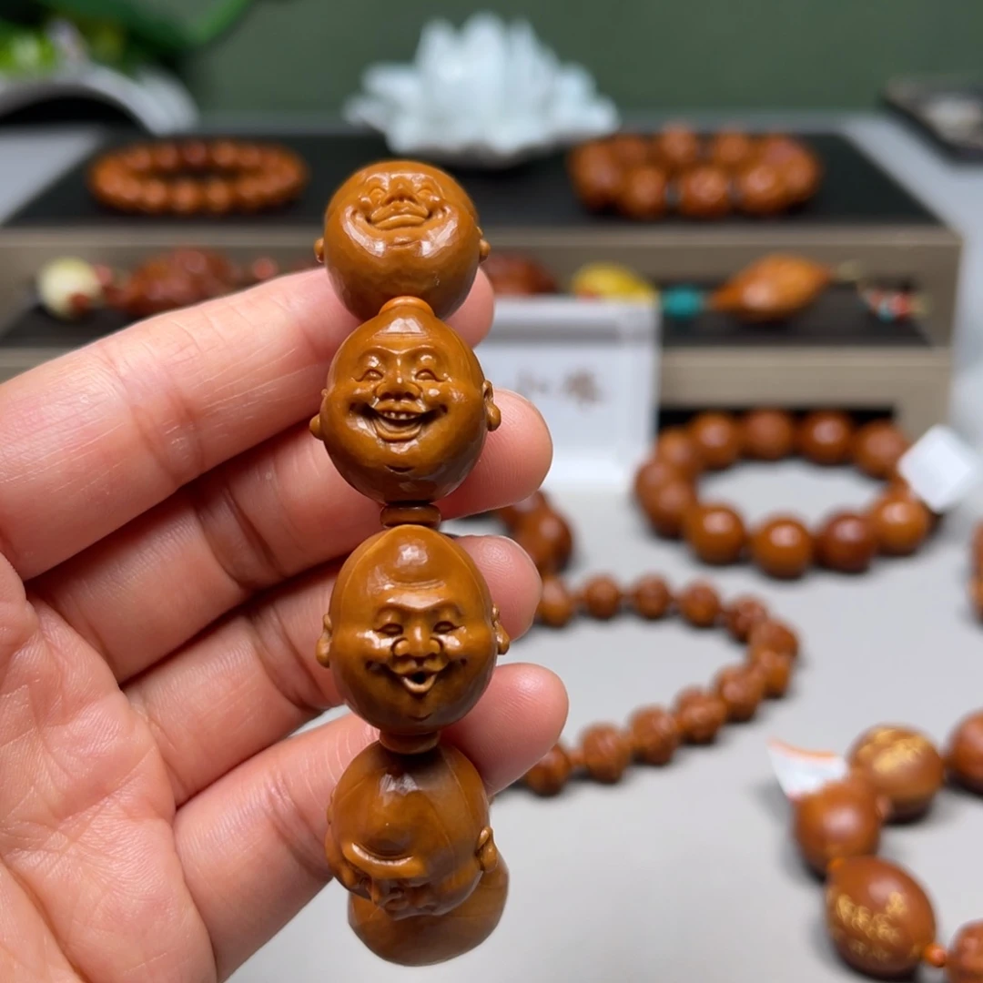 吊坠橄榄核笑佛手串