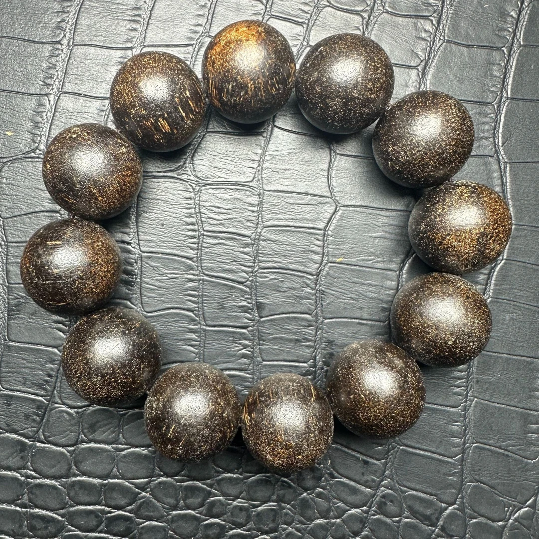 790沉木圆珠手串