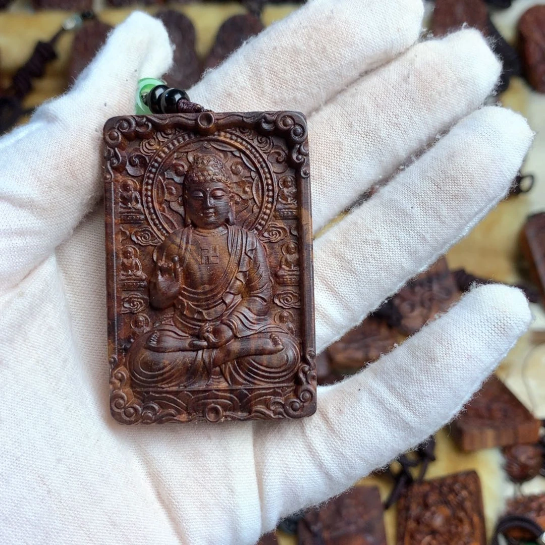 黄花梨/降香黄檀吊坠四*豆