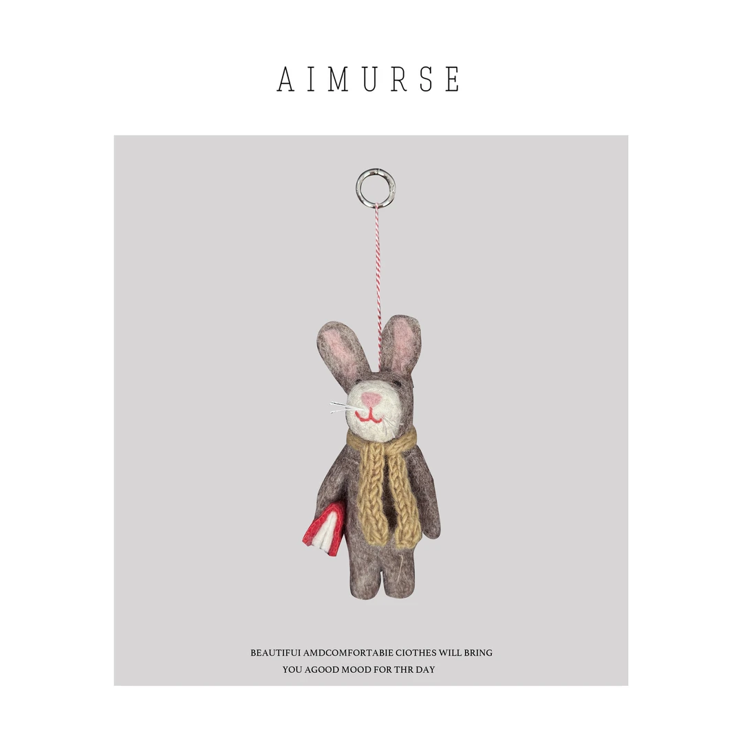 AIMURSE 小众设计师 小兔子可爱风便携款包挂件 AMPS61