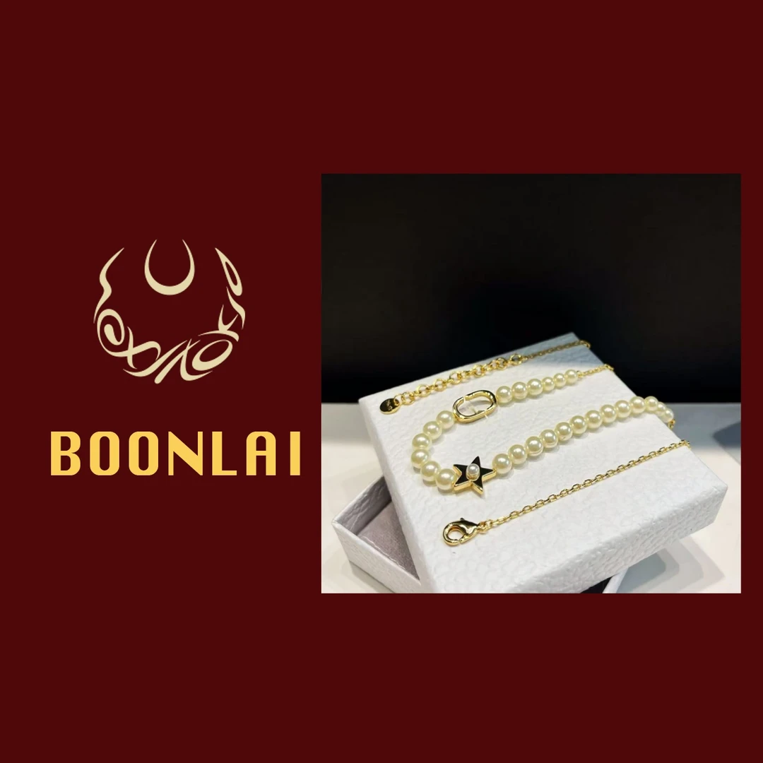 铜合金项链 Boonlai 欧美时尚设计白色珠珠五角星项链1347