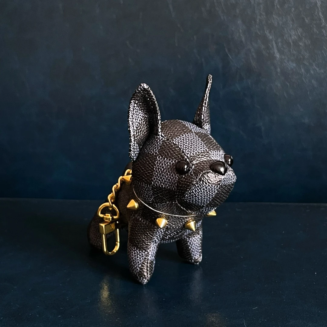 未使用 斗牛犬钥匙扣单肩包手提包包挂饰小狗挂件挂饰