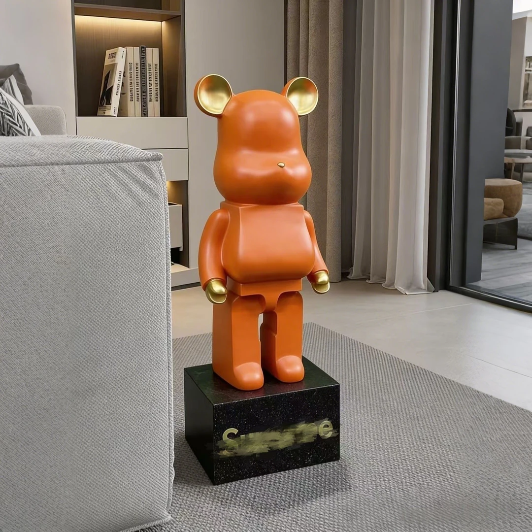 落地可爱网红卡通大容量储蓄罐创意家居装饰落地大摆件橙色熊3580