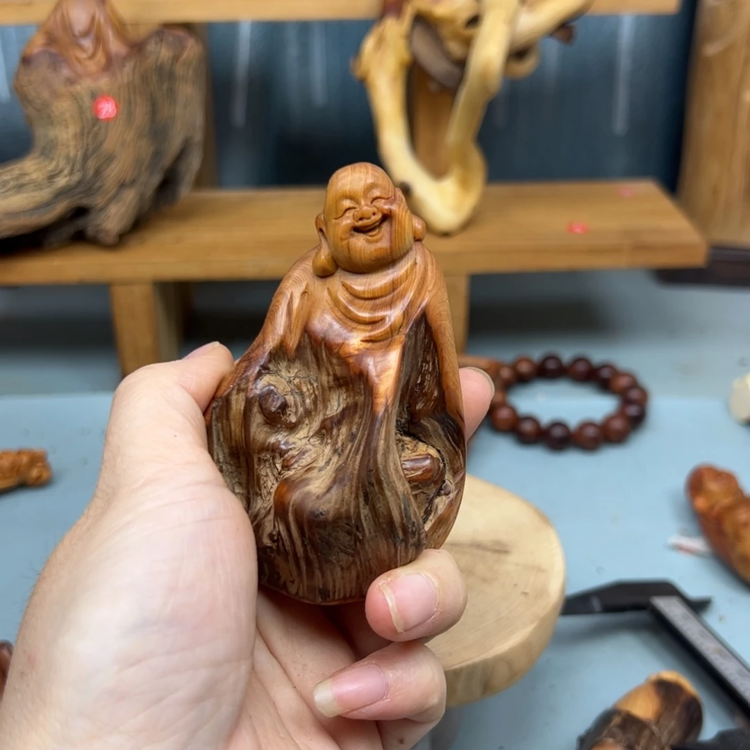 艺***缘柏木崖柏木摆件手把件，