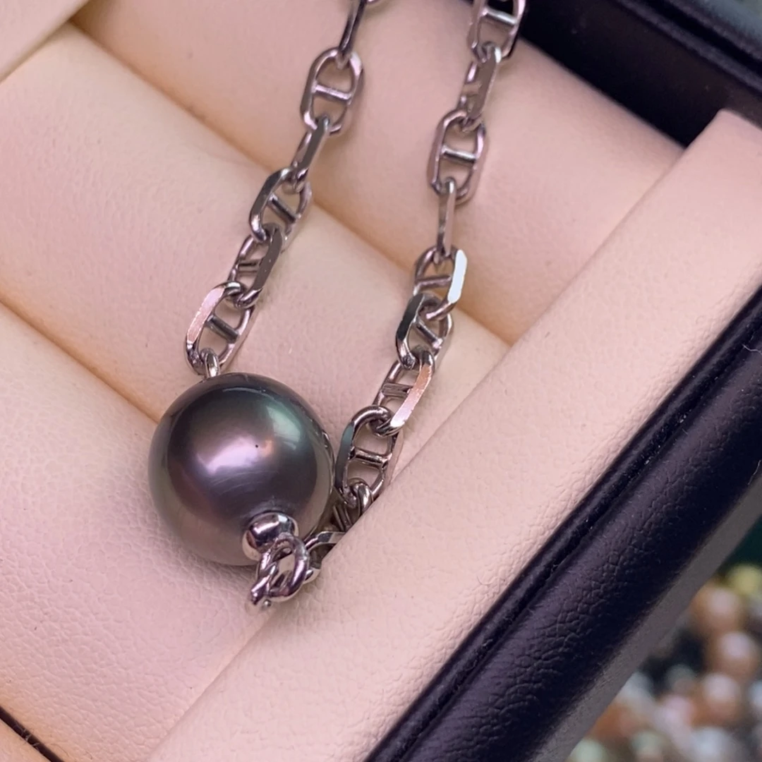 银S925镶嵌手绳海水珍珠