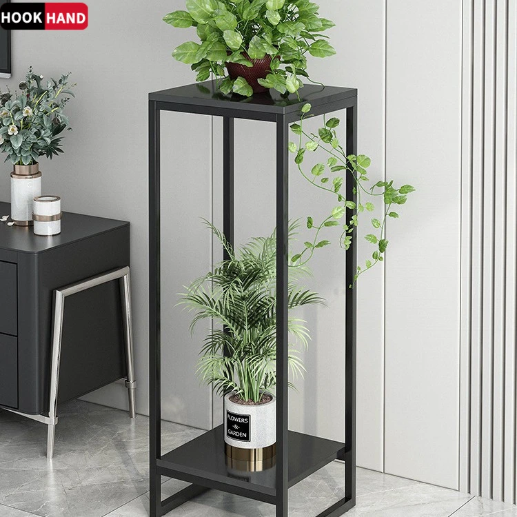 花架子客厅落地式铁艺多肉置物架高端室内绿萝摆放架阳台花盆托架