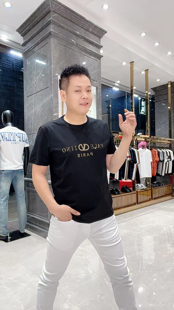 637夏季新款男士欧货时尚双丝光棉短袖