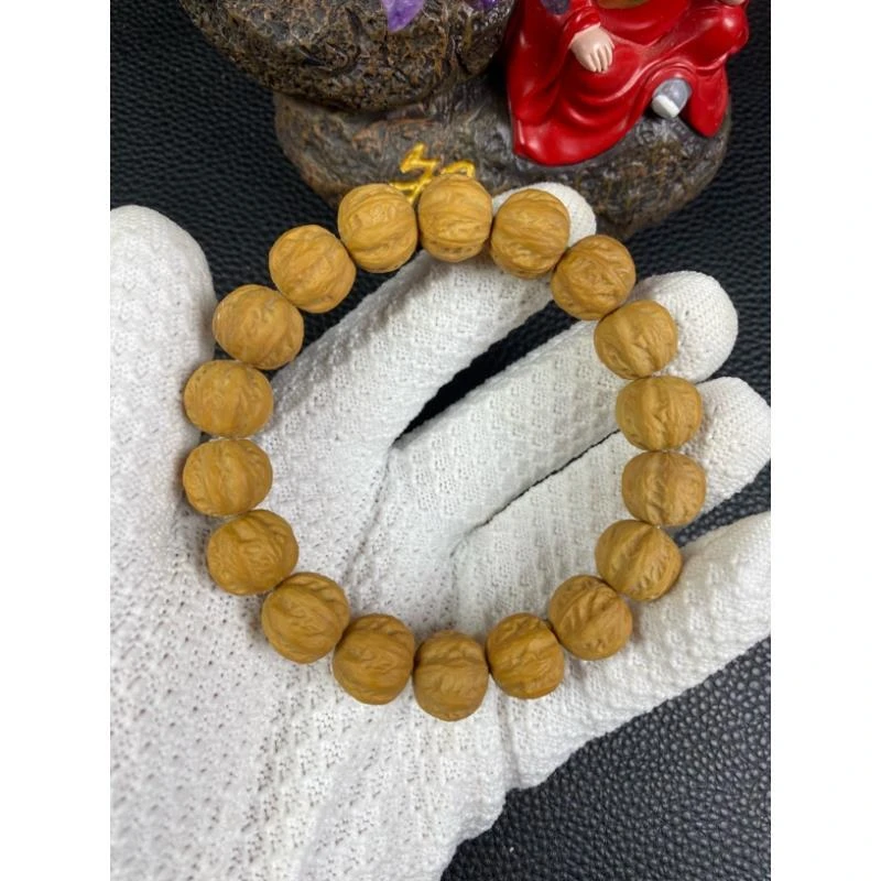 毕业级全品京八棱猴头核桃精工雕刻手串卡14左右 A442