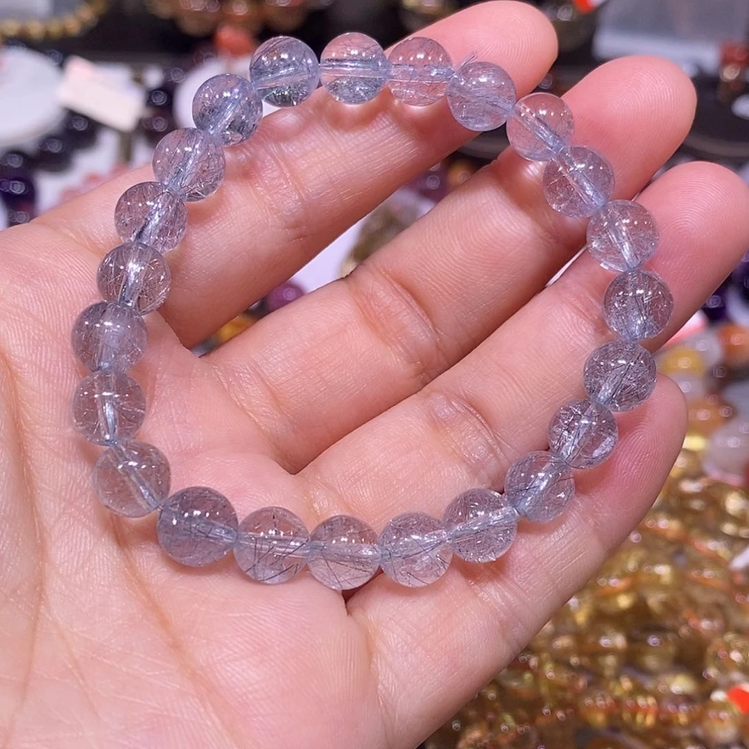 未镶嵌手链水晶蓝发晶8