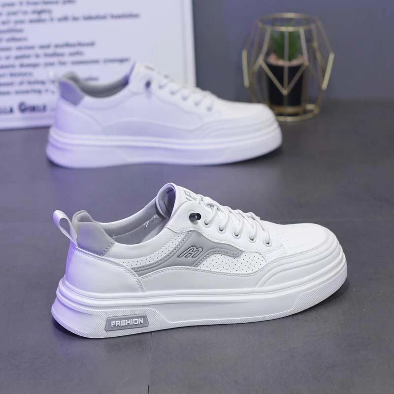 春季新款男士休闲小白鞋ins韩版平底板鞋松紧带透气运动鞋男潮鞋