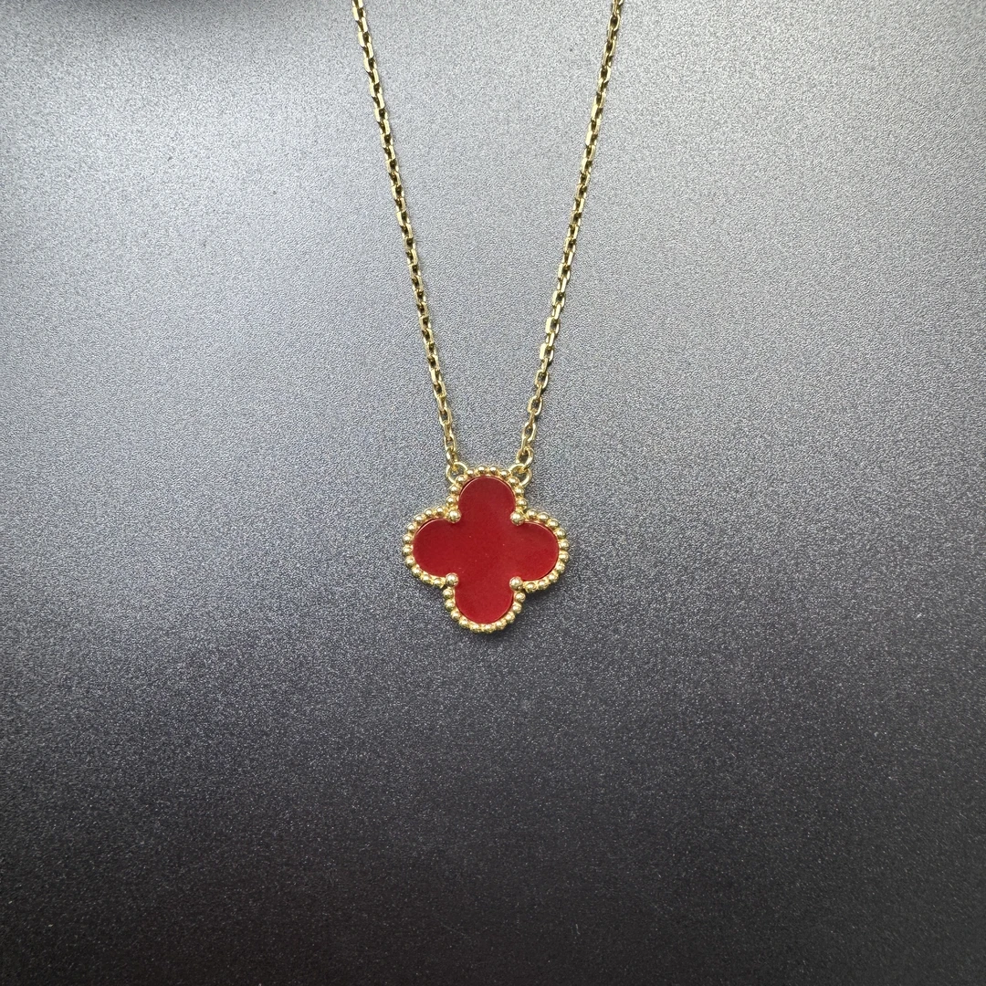 18K金镶嵌红玛瑙15mm套链-5.2g 重金精工版