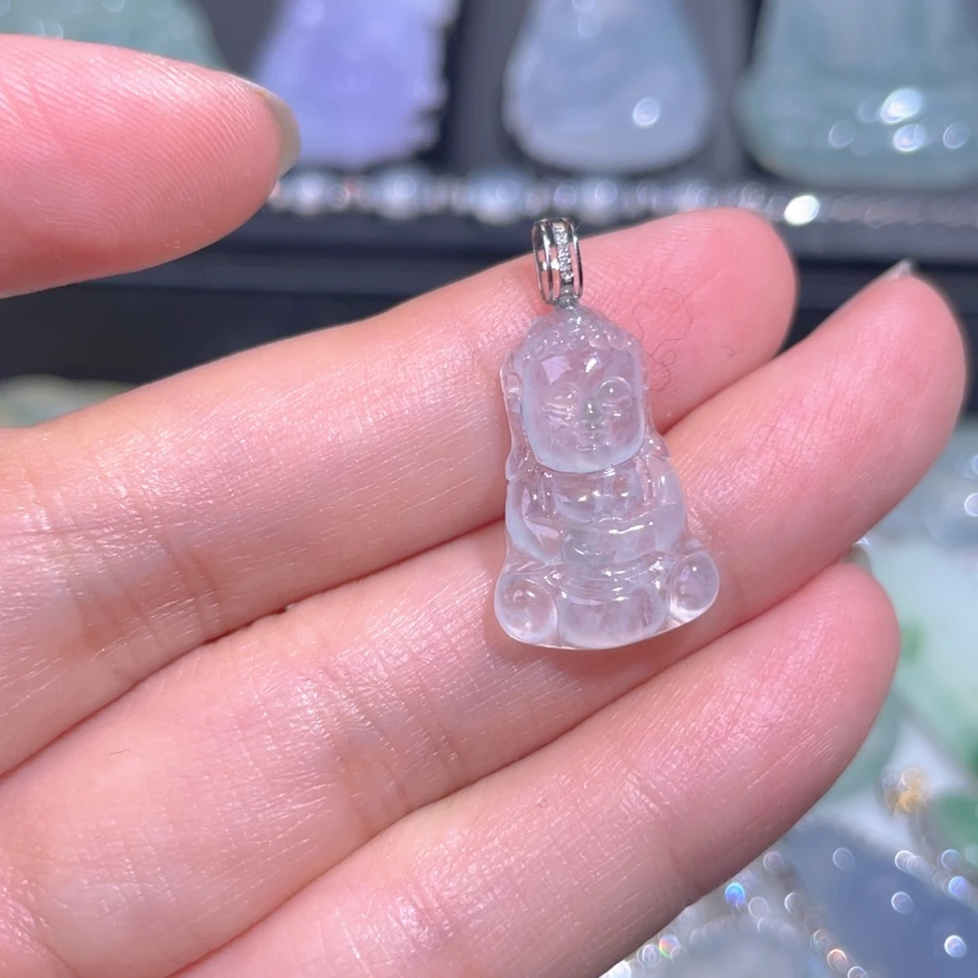 颈饰18K金镶嵌翡翠翡翠