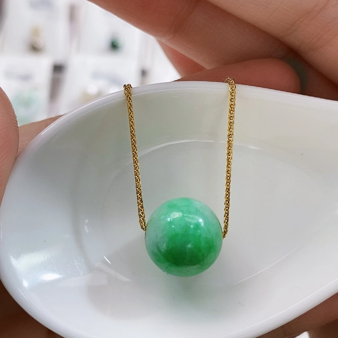 颈饰未镶嵌翡翠特价极光缅链翡翠吊坠