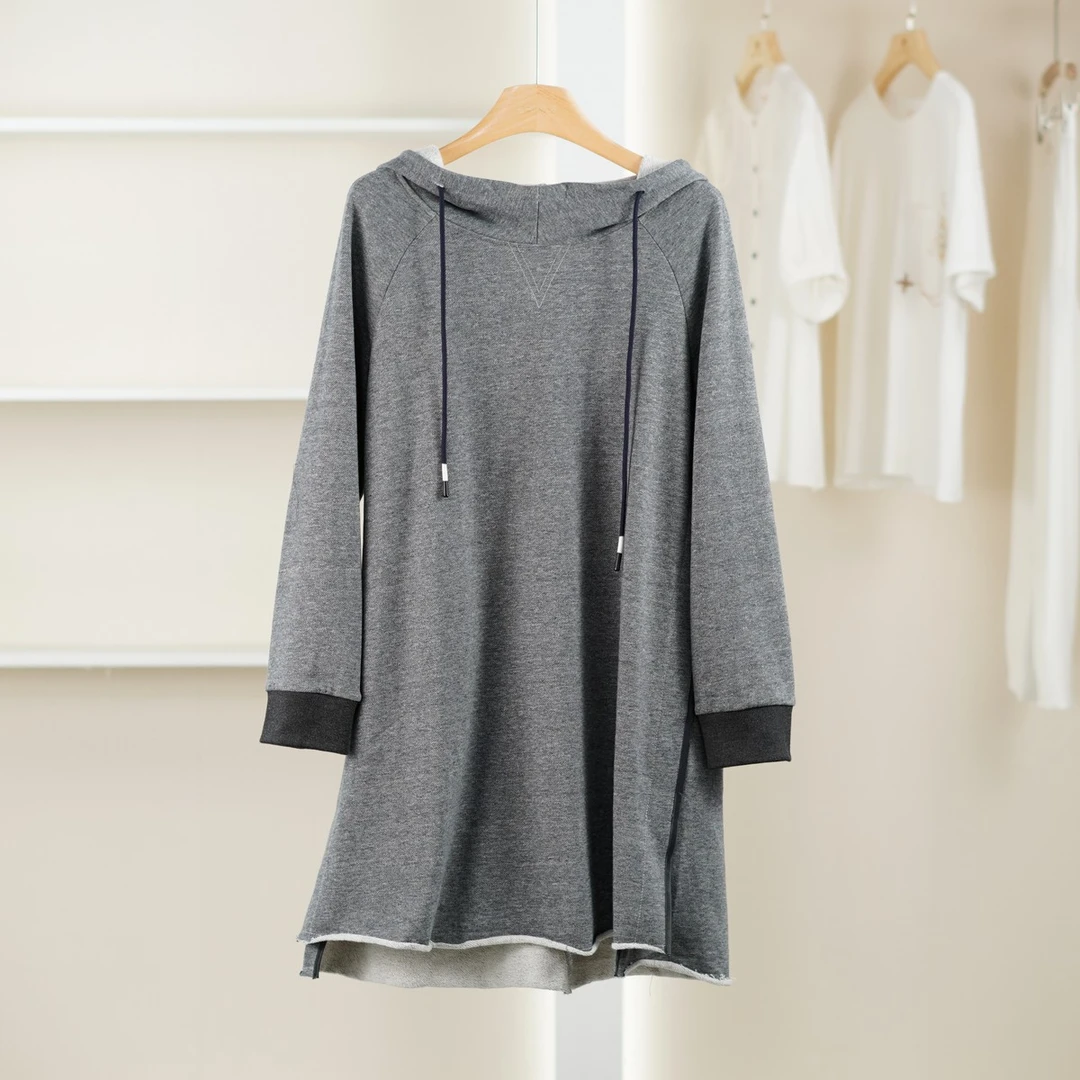 麦迪尚品【unbl】50905213 棉100连帽连衣裙春季品牌折扣女装