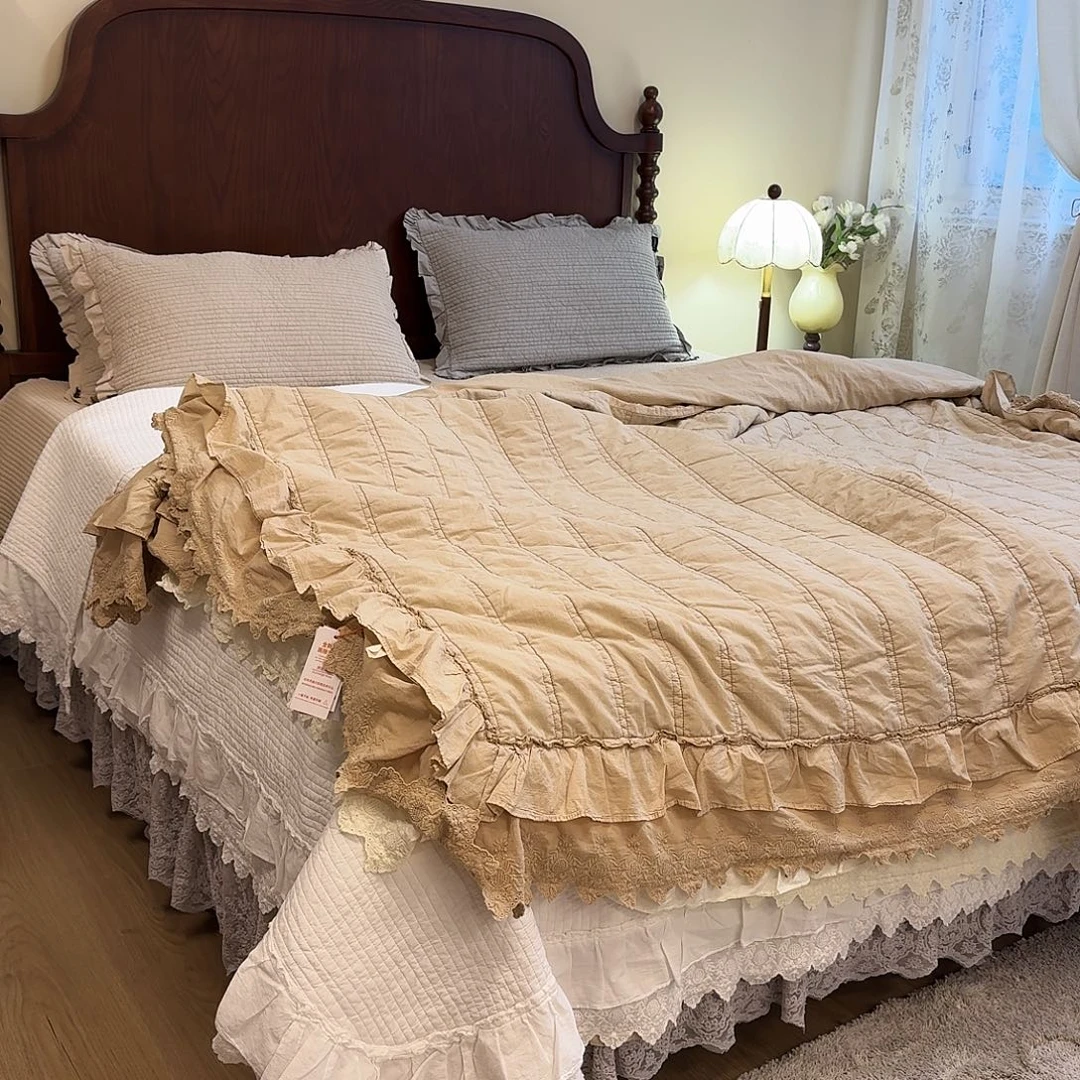 棉莱雅枫叶黄四件套加大