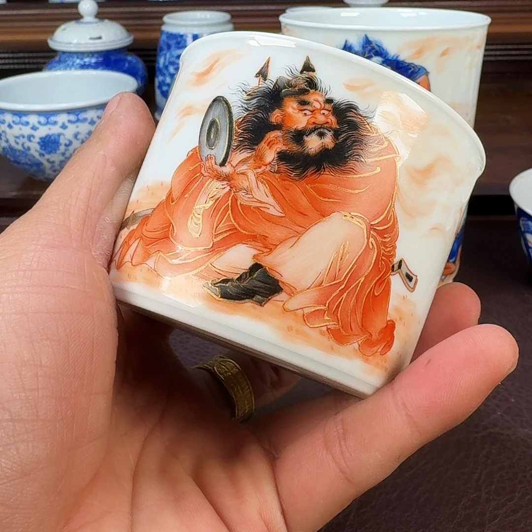 瓷片大***王当代景德镇陶瓷手绘茶具