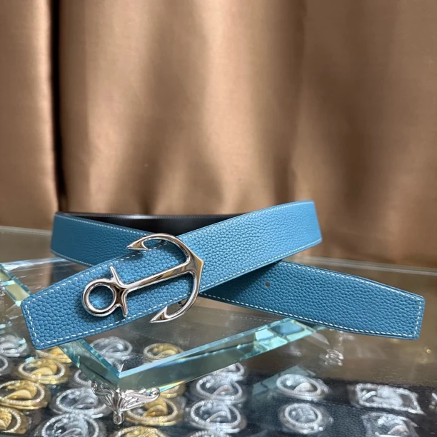 新款男女通用高档皮带休闲工字扣H扣牛皮腰带青中年商务情侣韩潮