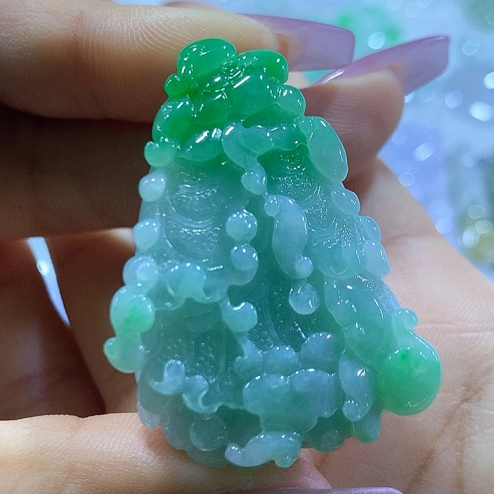 翡翠未镶嵌颈饰天然翡翠A货吊坠