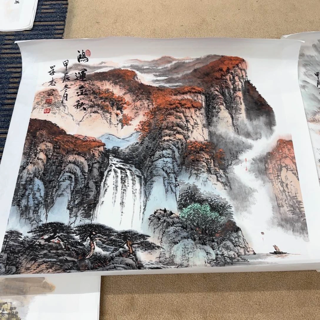 国画水*刘学志6尺斗方马