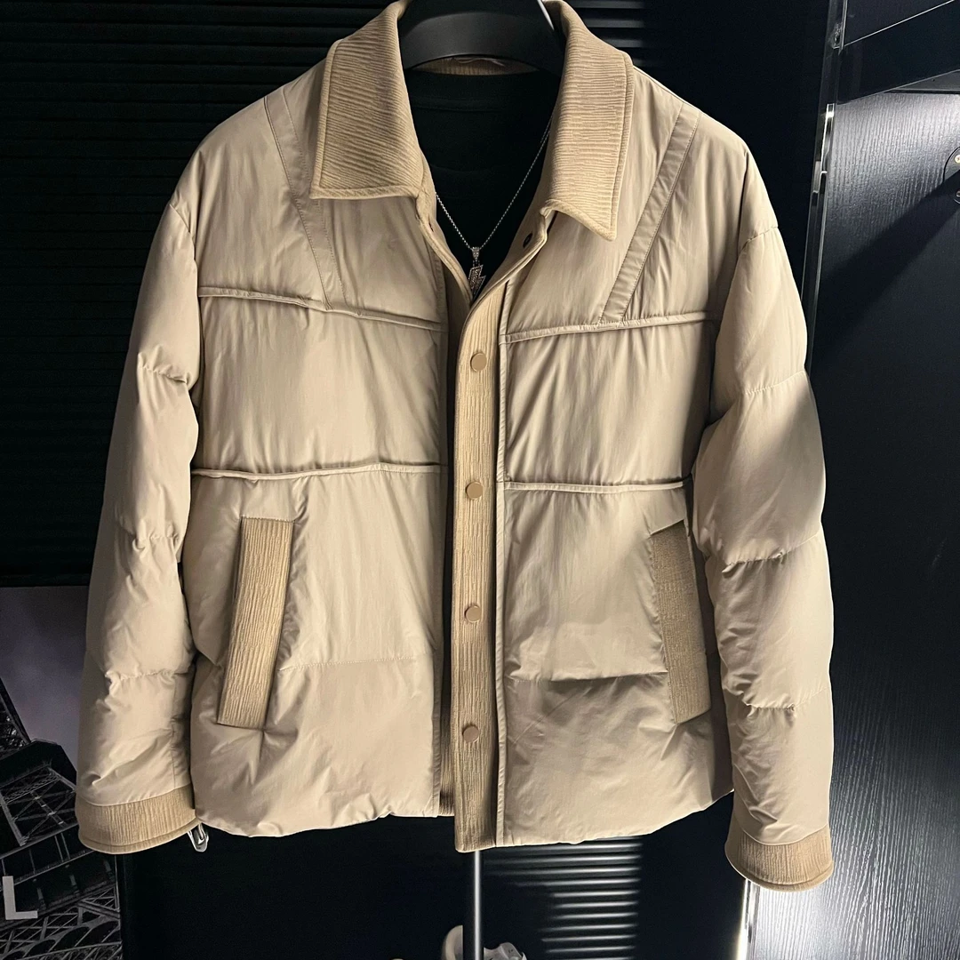 CQ-轻奢男士保暖棉服简约外套时尚大气男士外套