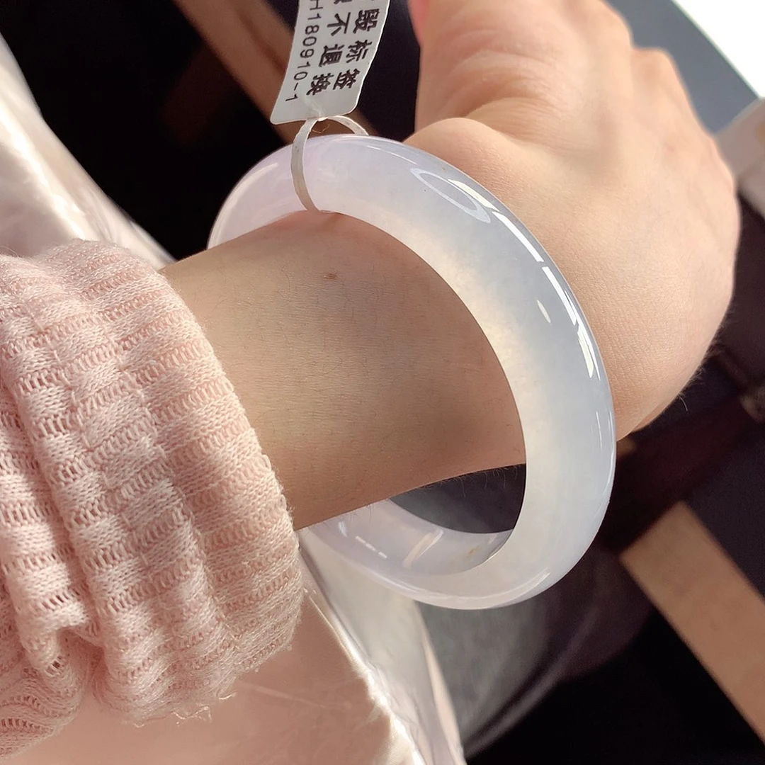 未镶嵌手镯翡翠天然A货翡翠57-58整圈起刚光一步到位21号