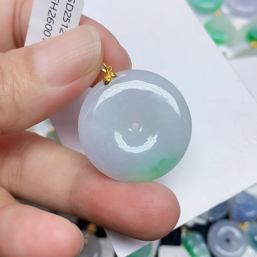 翡翠18K金镶嵌颈饰367998