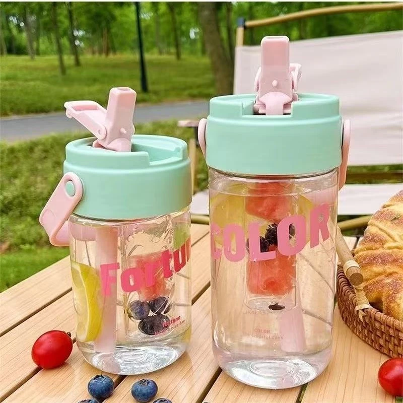水杯女生夏天可爱学生便携耐高温密封防漏茶隔网红健身户外女士