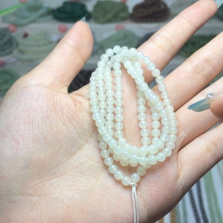 用***0和田玉未镶嵌颈饰4mmy