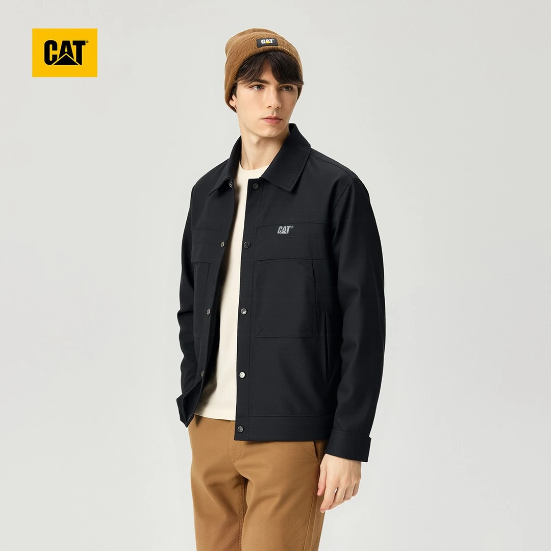 CAT卡特秋冬新品翻领工装加棉厚夹克保暖长袖外套休闲男士户外S