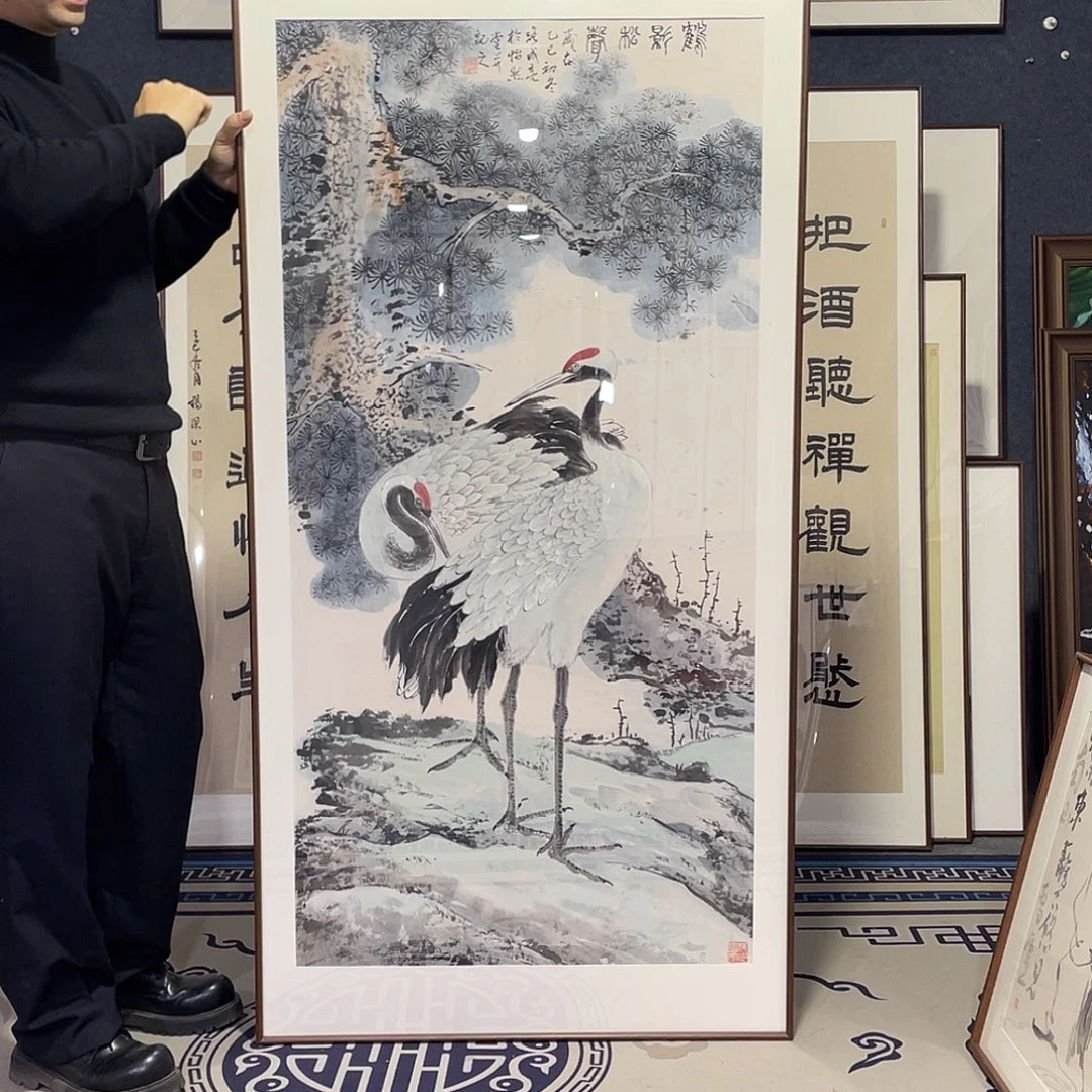 国画手绘画作品带框80/160