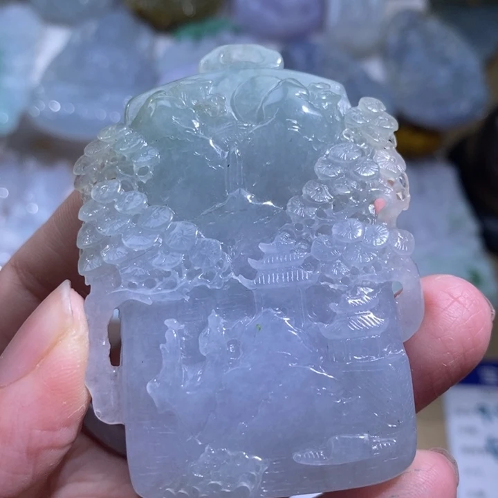【闪购商品】颈饰未镶嵌翡翠山水