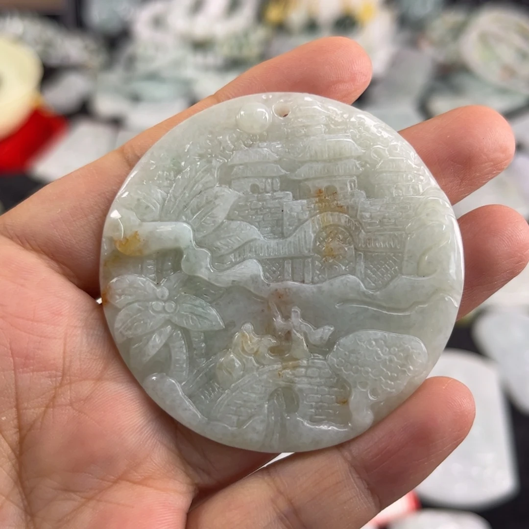 翡翠未镶嵌吊坠(不含链)
