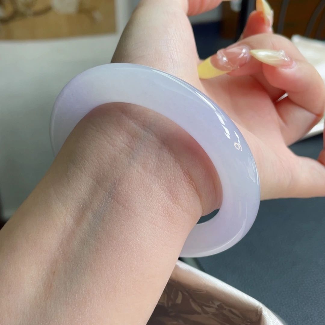 未镶嵌手镯翡翠56.3冰紫月光 温柔似星河落入梦境 强推21